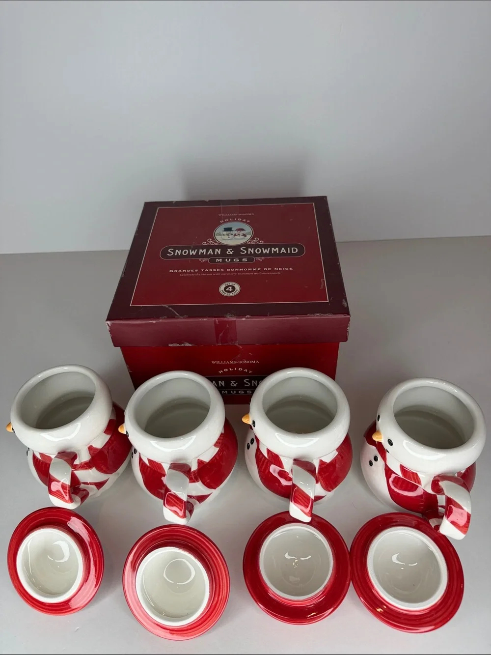 William Sonoma Snowmaid mugs